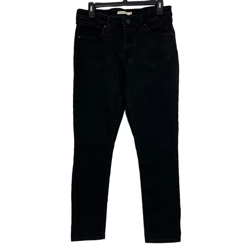 LEVI’S STRAUSS Women’s Black Jeans Sz 12M Classic Mid-Rise Skinny Stretch Pocket